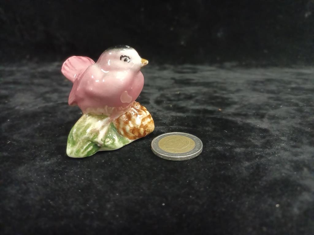 Uccello Ceramica Piccolo Rosa