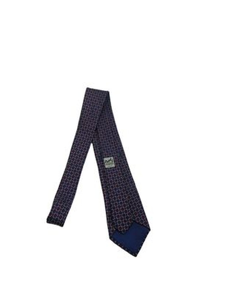 Cravatta Hermes Blu Con Cerchi