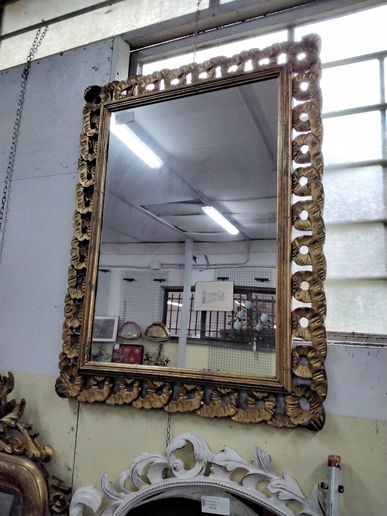Specchio Dorato Rettangolare C