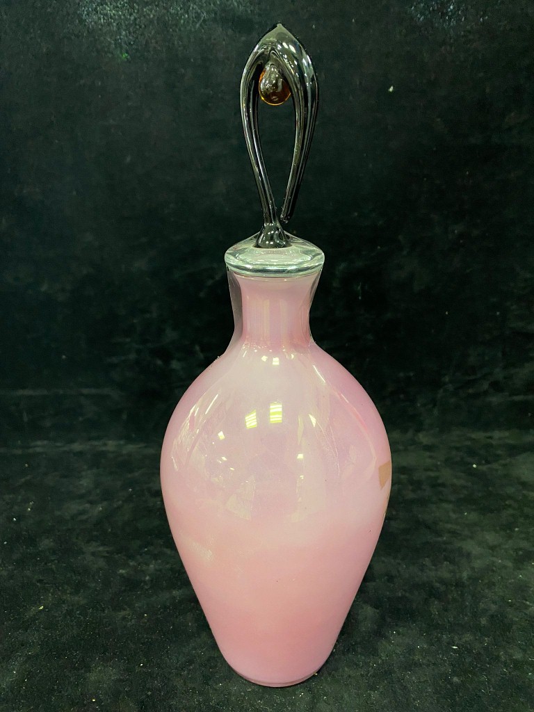 Bottiglia In Murano Rosa 