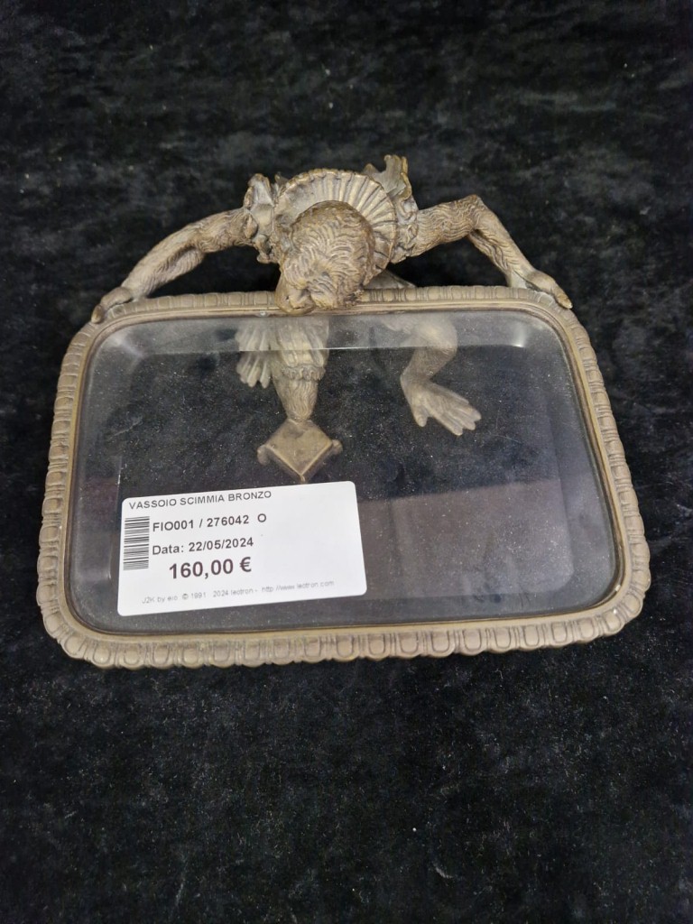 Vassoio Scimmia Bronzo 