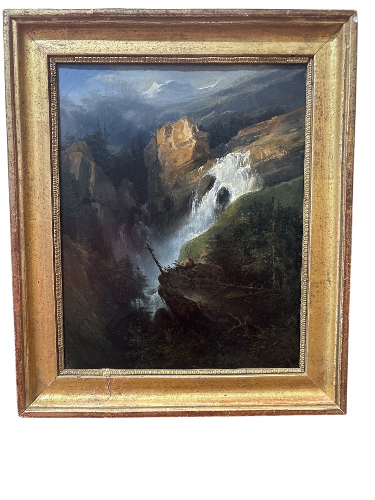 Quadro Olio Cascata Jules Coig