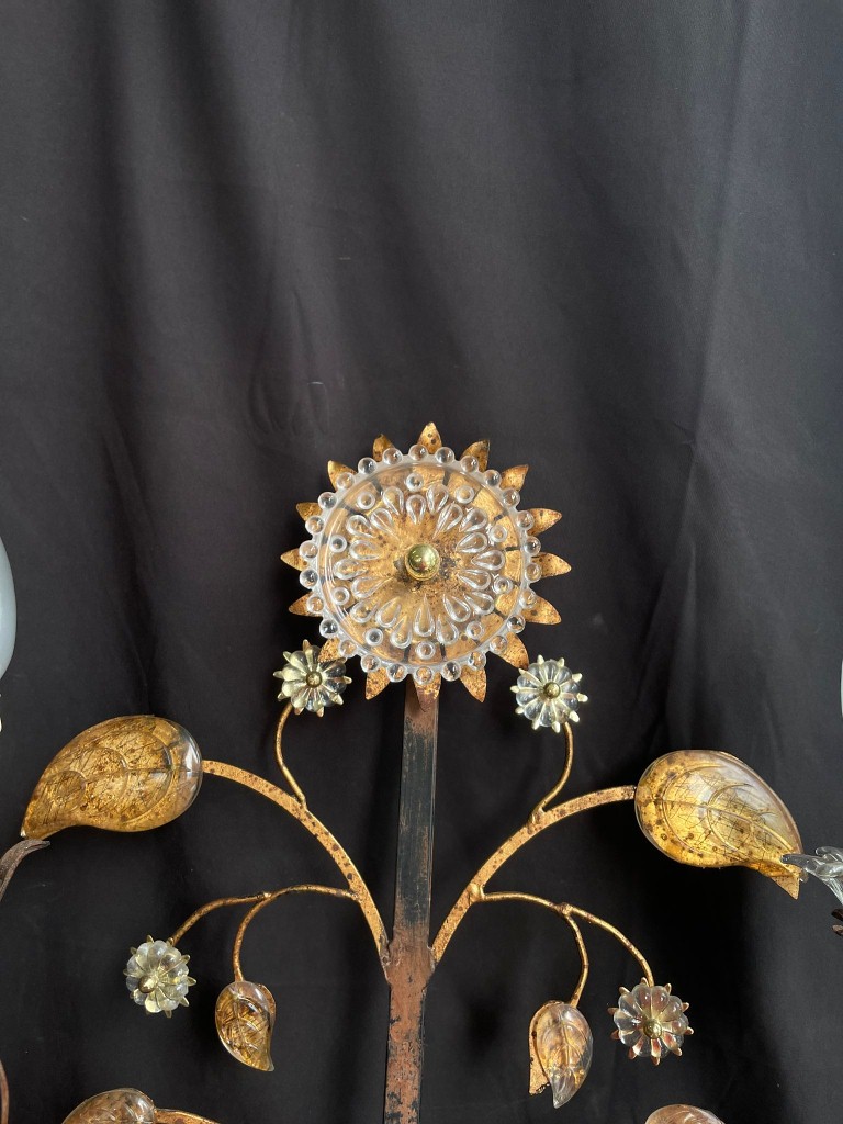 Coppia Applique Vetro Murano E