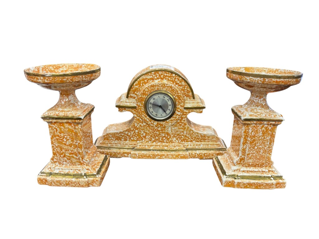 Trittico Ceramica Con Orologio