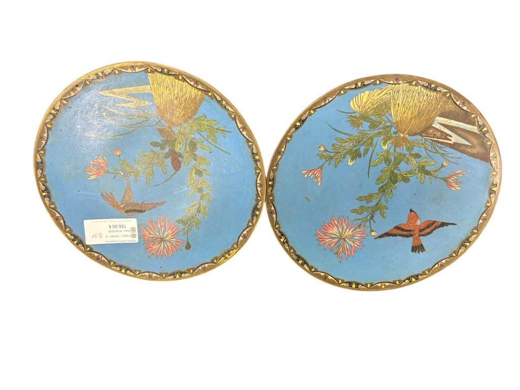 Coppia Piatti Cloisonne