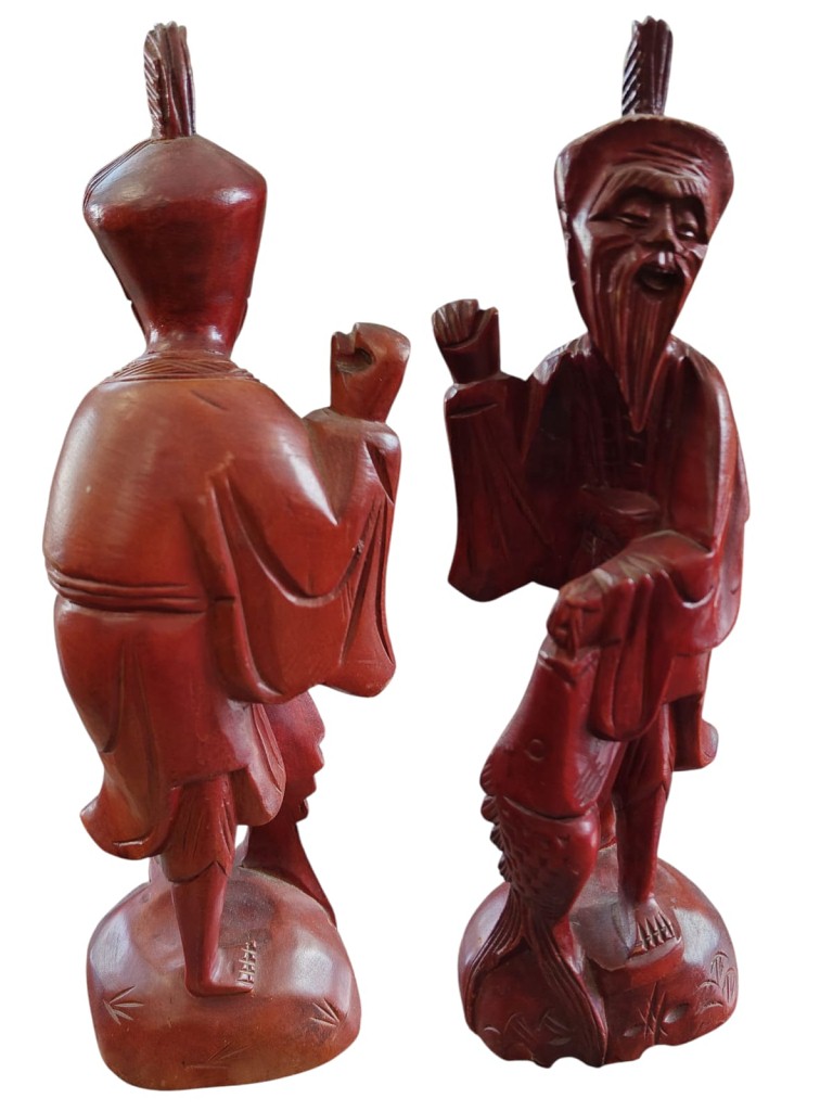 Scultura Pescatore Cinese