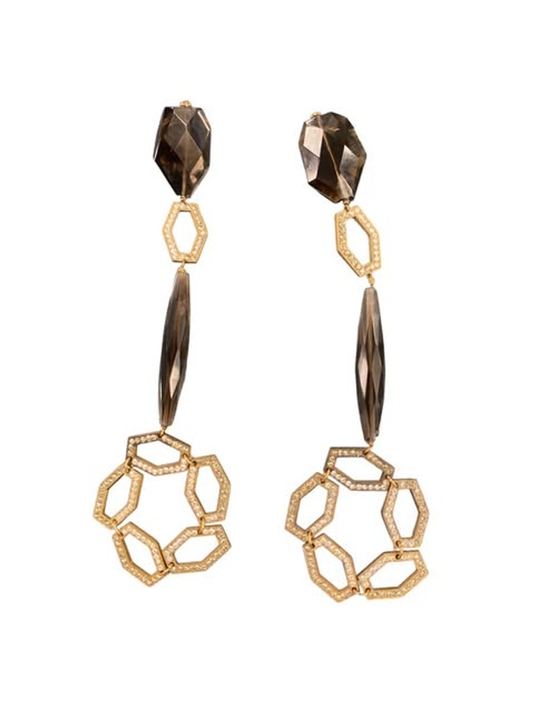 ORECCHINI CLIP CON PIETRE FUME