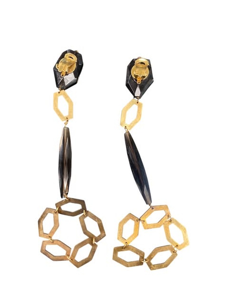 ORECCHINI CLIP CON PIETRE FUME